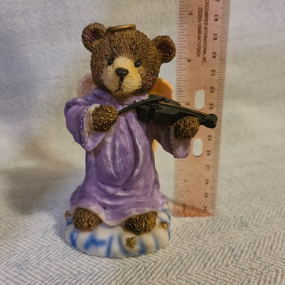 Vintage K’s Collection Bear Angel Violin Figurine. Angelic Bears Collection - Picture 8 of 8